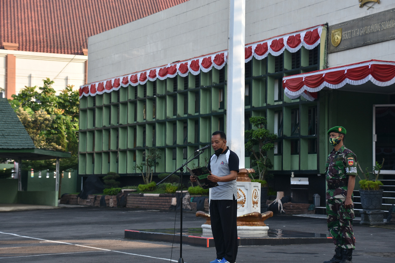 Jaga Stamina, Prajurit Korem 073/Makutarama Laksanakan Lari Aerobik 